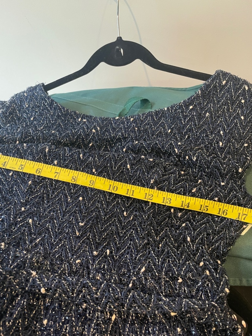 Eva Franco Navy Metallic Tweed Dress - Picture 8 of 8